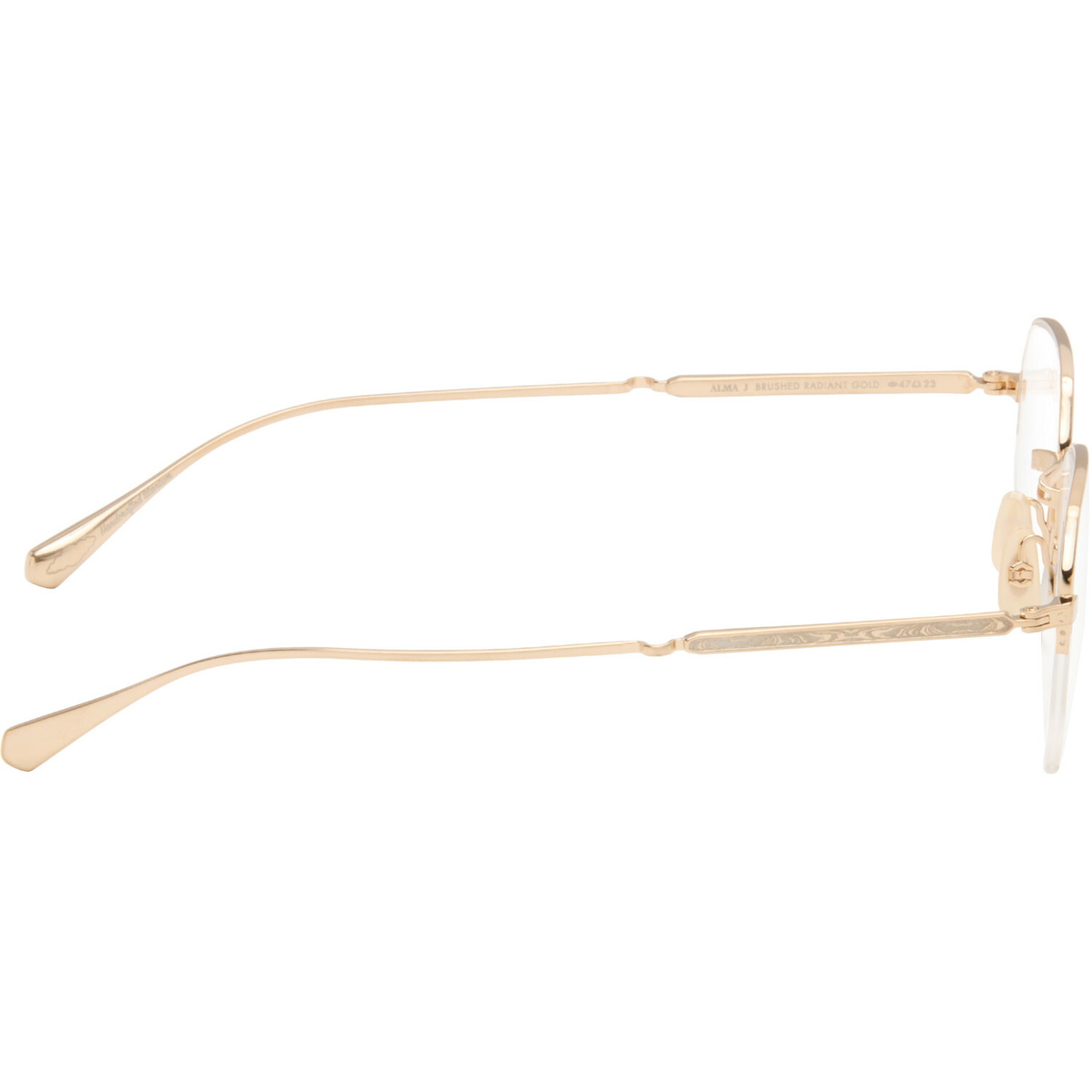 Garrett Leight Gold Alma Glasses