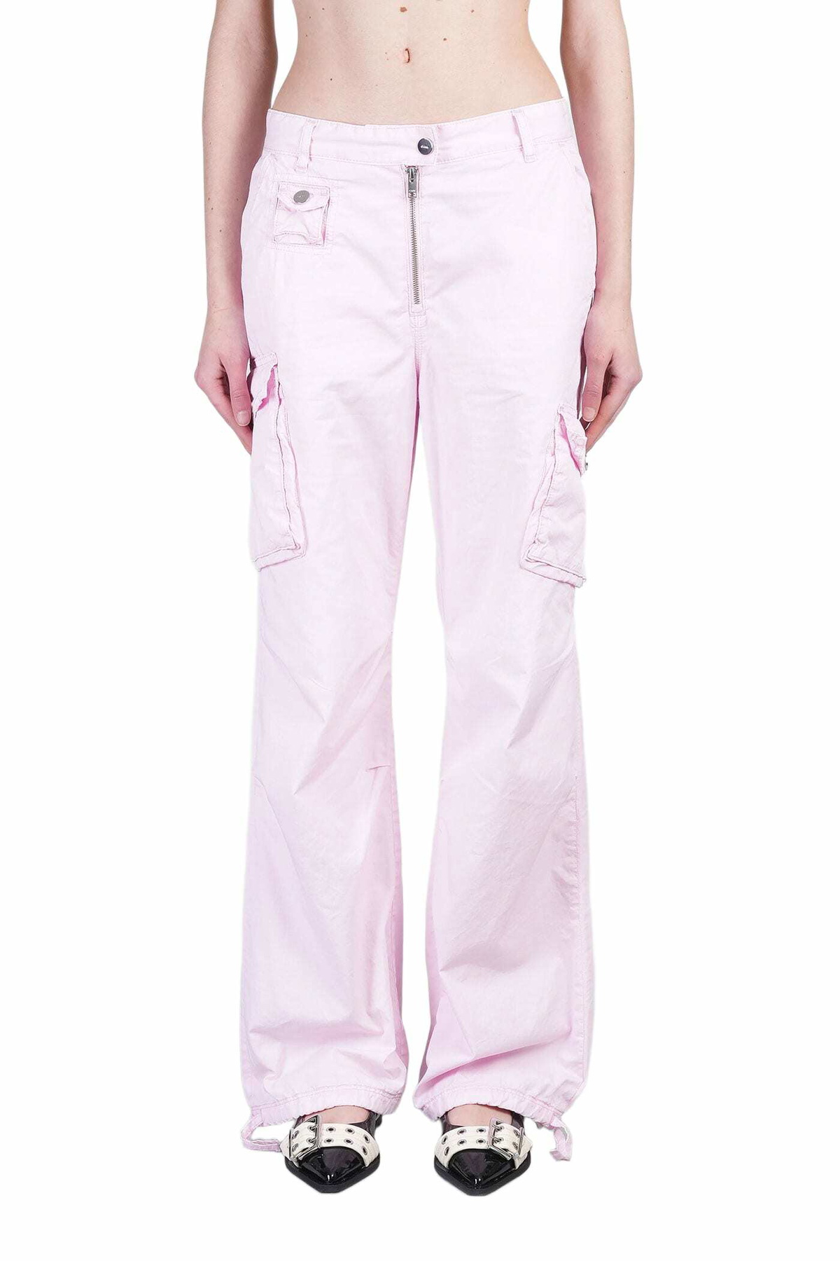 【関税&送料込】Ganni Herringbone Pants GANNI Herringbone Canvas Mid Waist Pants GANNI