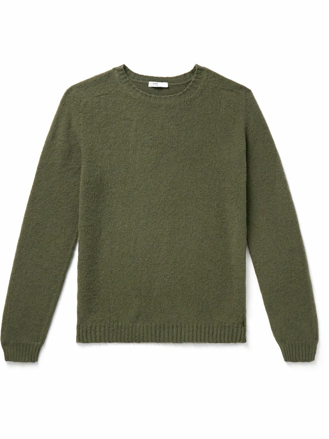 Photo: Boglioli - Brushed Wool and Cashmere-Blend Sweater - Green