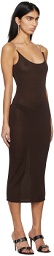 Dion Lee Brown Double Wire Midi Dress