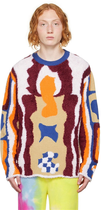 Photo: The Elder Statesman Multicolor Raised Sweater