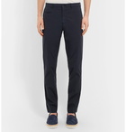 Altea - Milano Slim-Fit Stretch-Cotton Poplin Trousers - Men - Navy