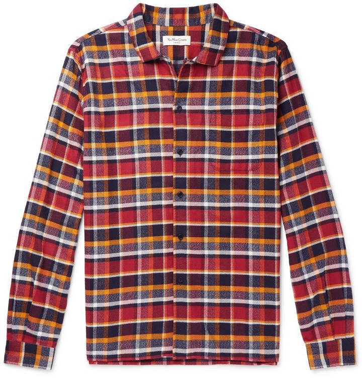 Photo: YMC - Checked Cotton-Flannel Shirt - Men - Red