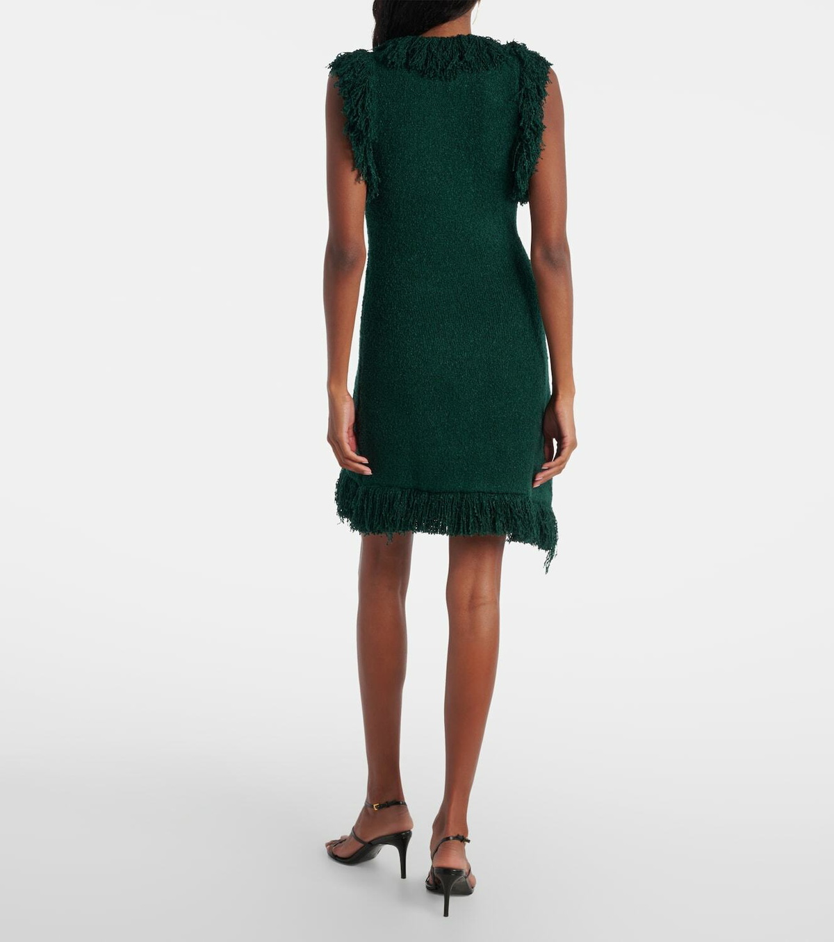 Ferragamo Fringed silk-blend minidress