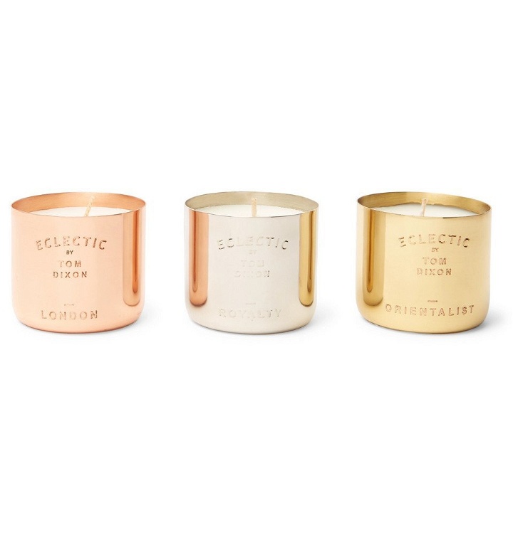 Photo: Tom Dixon - Eclectic Scented Candle Set, 3 x 120g - Men - Colorless