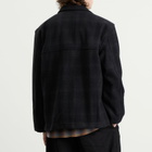YMC Men's Cruiser Check Shirt Jacket in Black/Charcoal