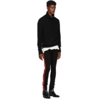Amiri Black and Red Stack Track Jeans