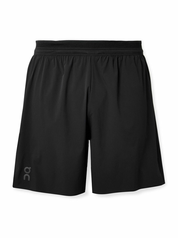 Photo: ON - 7&quot; Performance Straight-Leg Stretch Recycled-Shell Shorts - Black
