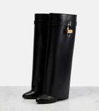 Givenchy - Shark Lock wide-fit leather knee-high boots