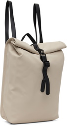 RAINS Beige Rolltop Mini Rucksack