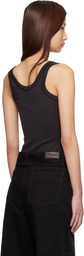 LEMAIRE Black Rib Tank Top