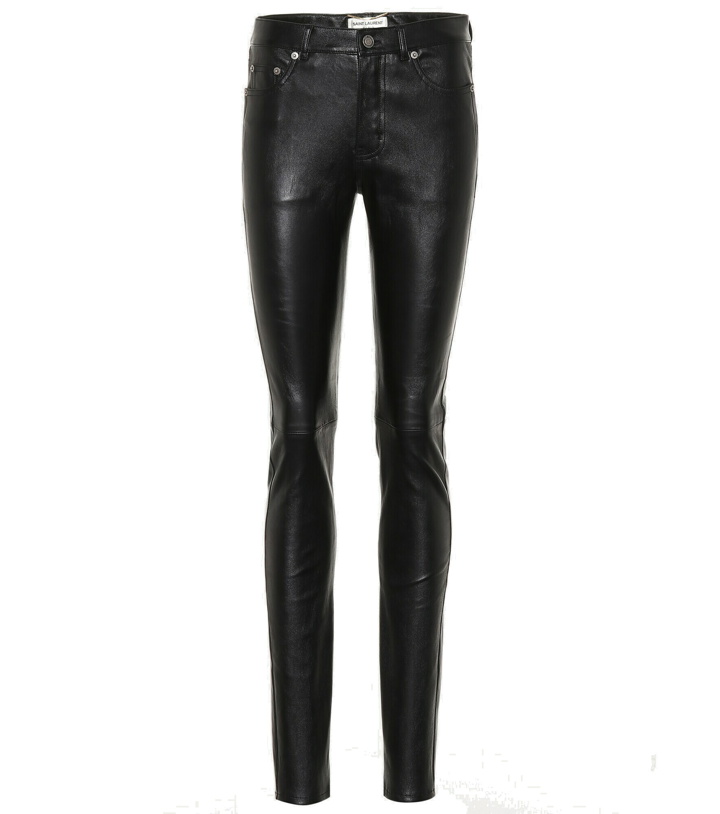 Photo: Saint Laurent - Leather skinny pants