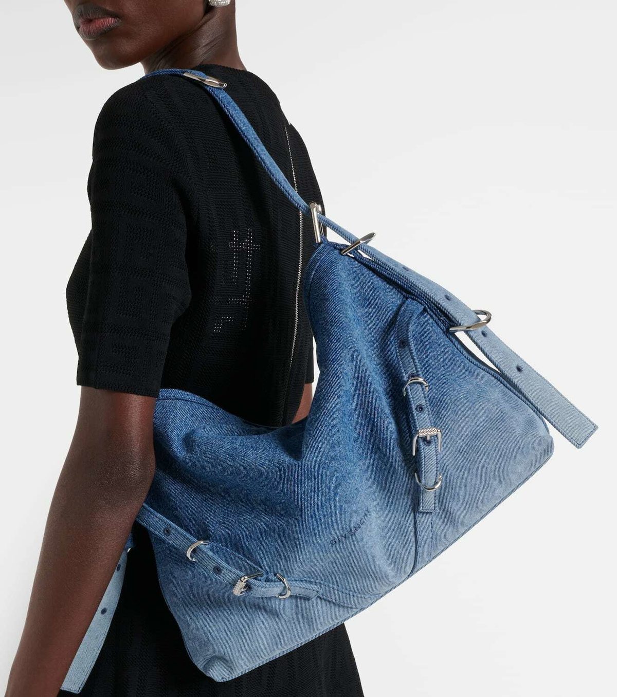 Givenchy Voyou Medium ombré denim shoulder bag