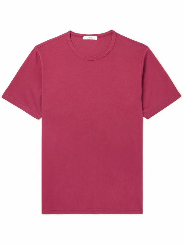 Photo: Mr P. - Garment-Dyed Cotton-Jersey T-Shirt - Burgundy