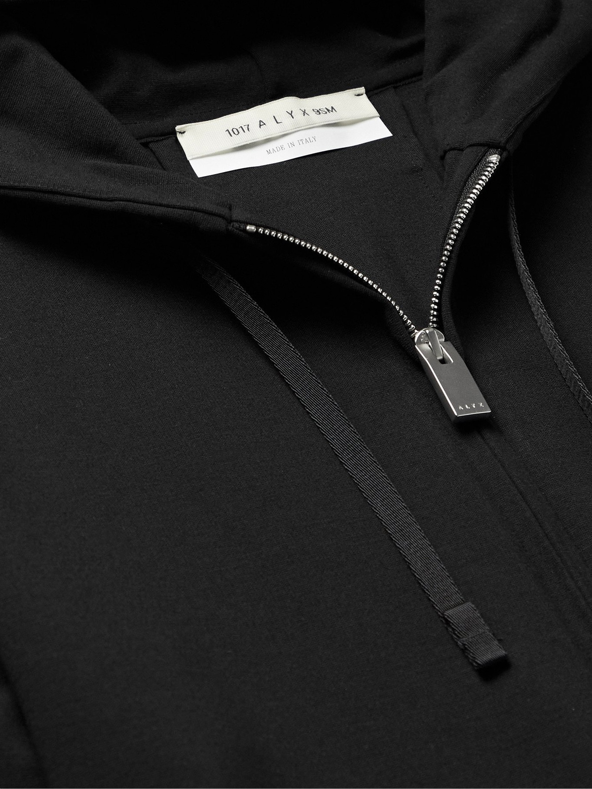 1017 ALYX 9SM - Logo-Appliquéd Jersey Zip-Up Hoodie - Black - XS 