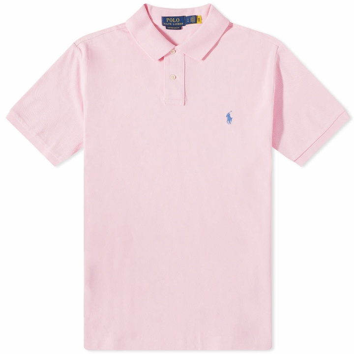 Photo: Polo Ralph Lauren Men's Cusotm Slim Fit Polo Shirt in Carmel Pink
