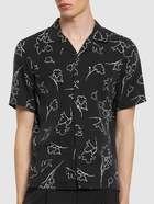 THEORY Printed Lyocell Short Sleeve Shirt