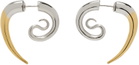 Panconesi Silver & Gold Spina Serpent Earrings