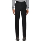 Ermenegildo Zegna Black Wool and Silk Trousers