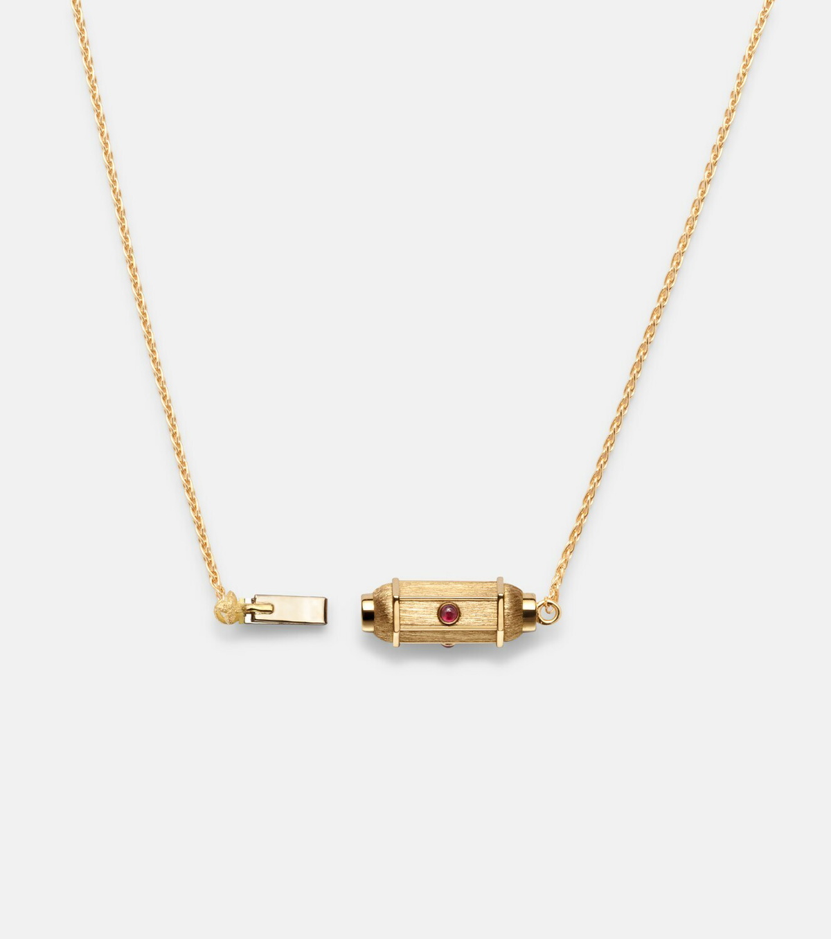 Marie Lichtenberg Coco Micro 18kt gold necklace with rubies