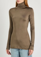Tove Noor Turtle-neck Jersey top Khaki