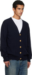 Balmain Navy Eco-Cashmere Cardigan