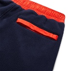 Nike - Tapered Shell-Trimmed Fleece Sweatpants - Men - Navy