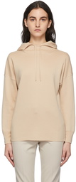 Max Mara Beige Wool Ulrico Hoodie