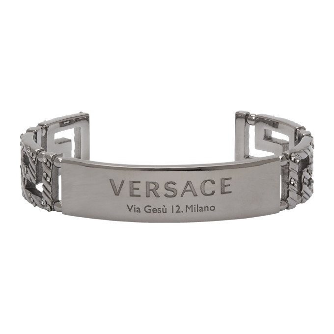 Photo: Versace Silver Address Plate Bracelet