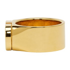 Valentino Gold Valentino Garavani Logo Ring