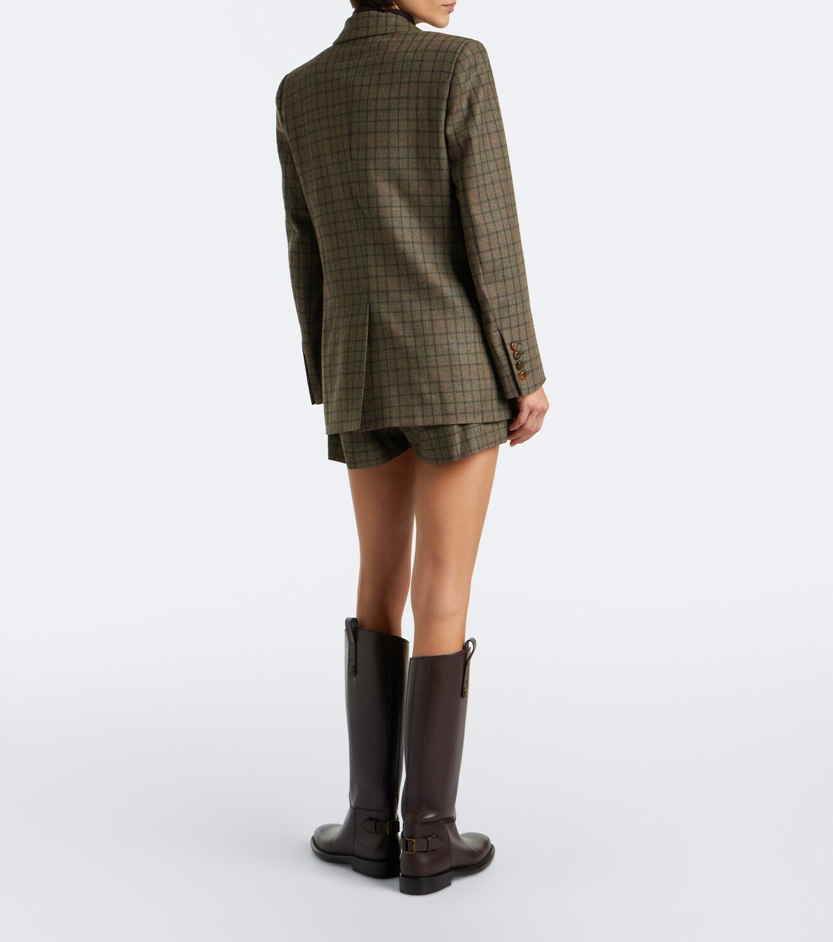 Blazé Milano Tinker checked wool and cashmere shorts