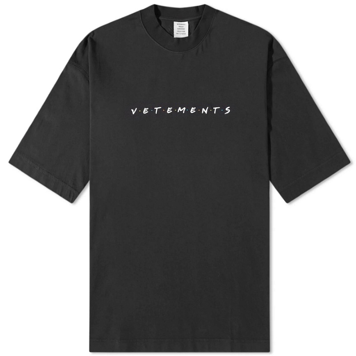 Photo: Vetements Men's Friendly Logo T-Shirt in Black