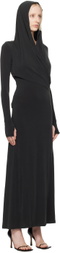 HYEIN SEO Black Hooded Maxi Dress