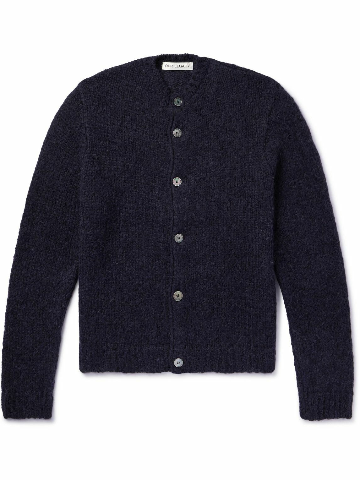 Our Legacy - Opa Brushed Ribbed-Knit Cardigan - Blue Our Legacy