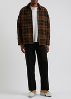Nahmias Checked Bouclé Jacket Brown