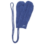 Damson Madder Women's Cable String Mittens in Blue 