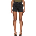 AGOLDE Black Denim Dee Super High-Rise Shorts