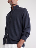 PIACENZA 1733 - Cashmere and Linen-Blend Zip-Up Sweater - Black