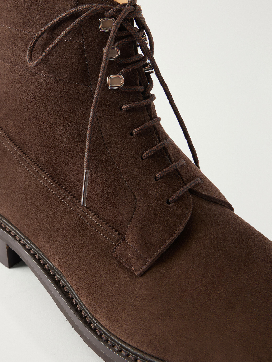 John Lobb - Alder Suede Lace-Up Boots - Brown