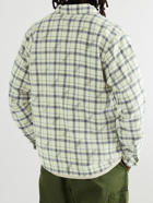 Billionaire Boys Club - Logo-Appliquéd Printed Checked Cotton-Flannel Shirt - Neutrals