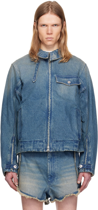 Photo: Random Identities Blue Washed Zipped Denim Jacket