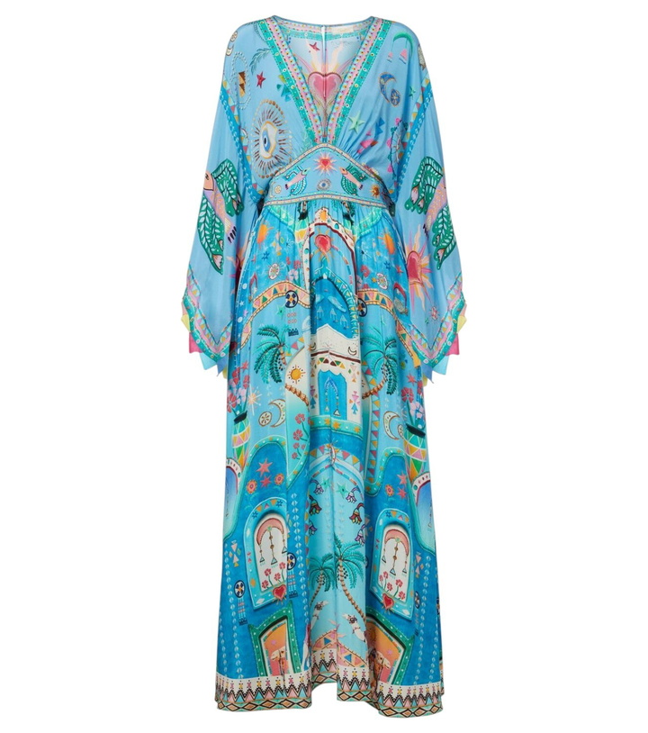 Photo: Camilla Embellished printed silk midi dress