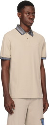 Versace Jeans Couture Beige Printed Polo