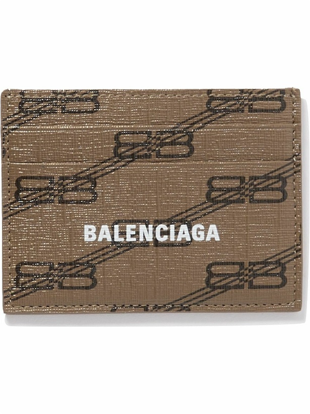 Photo: Balenciaga - Logo-Print Coated-Canvas Cardholder