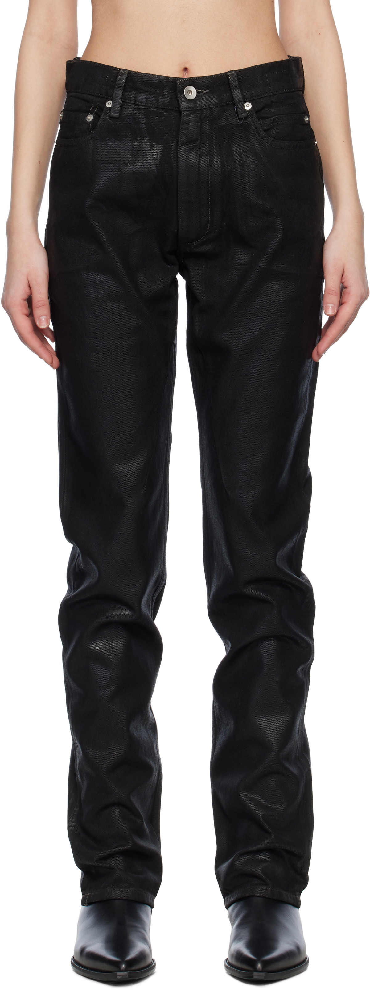 Rick Owens DRKSHDW Green Porterville Dirt Cooper Jeans Rick