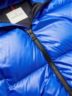 Moncler - Damavand Quilted Glossed-Shell Hooded Down Jacket - Blue