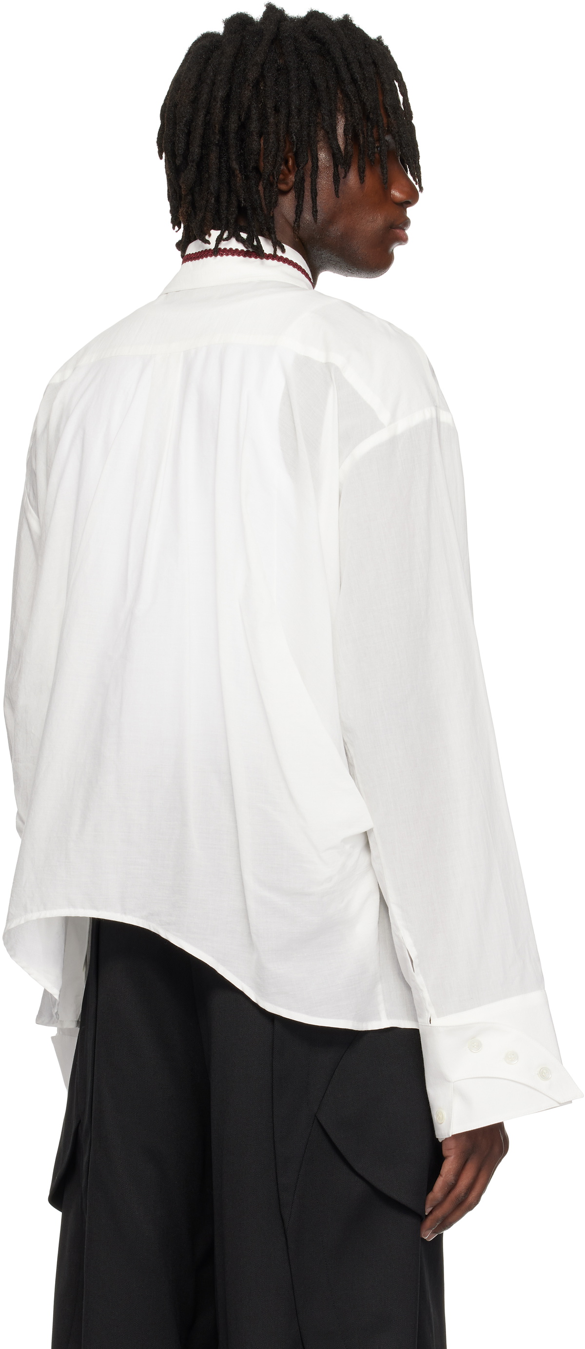 CMMAWEAR White Drape Shirt