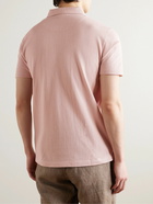 Sunspel - Riviera Slim-Fit Cotton-Mesh Polo Shirt - Pink