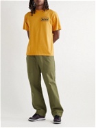 Aries - Temple Logo-Print Cotton-Jersey T-Shirt - Yellow