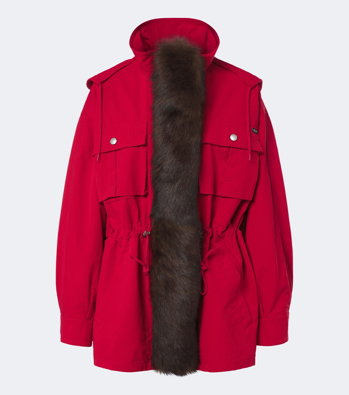 Prada Shearling-trimmed technical parka